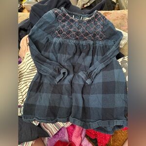 Roots Navy and Pink Plaid Dress